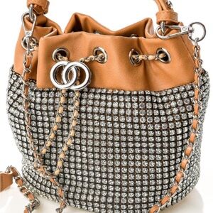 Beautiful crystal bucket bag.